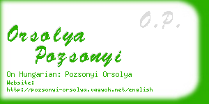 orsolya pozsonyi business card
